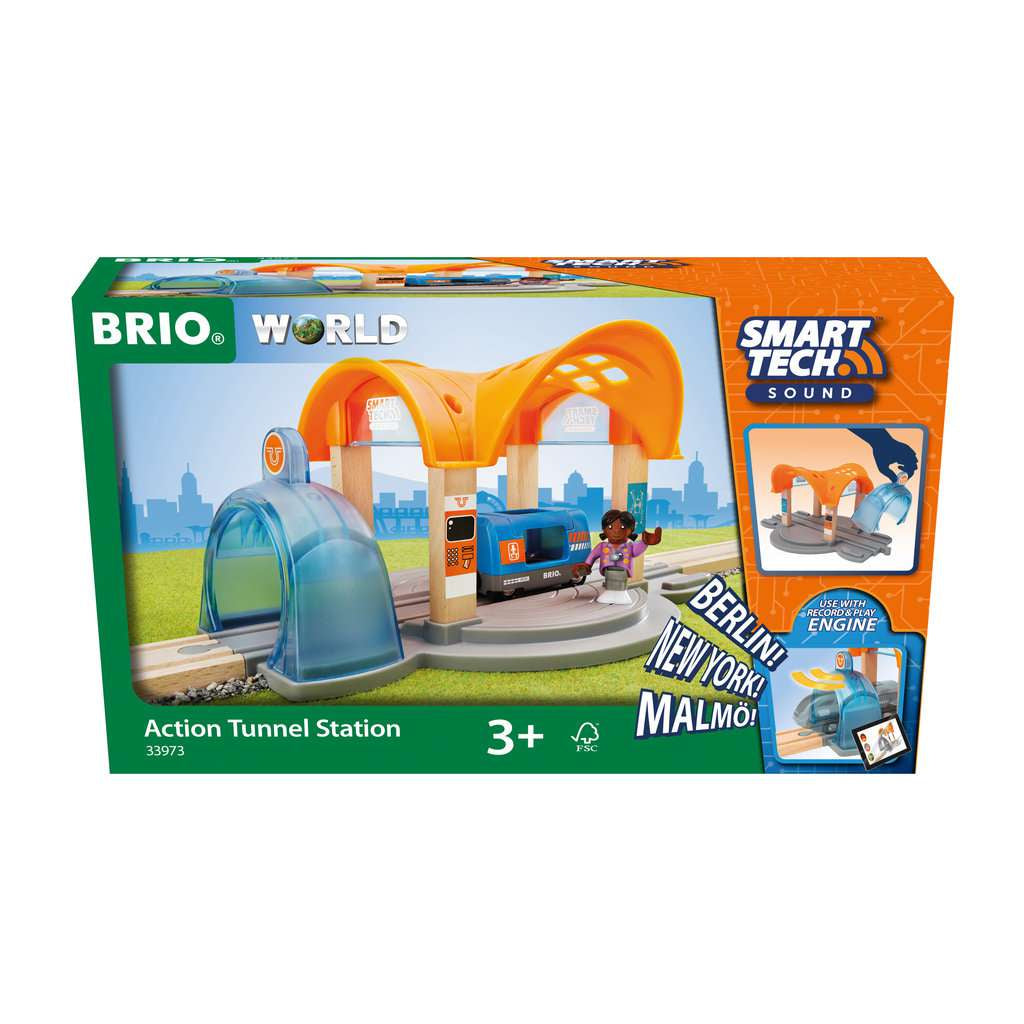 BRIO | Smart Tech Sound Bahnhof mit Action Tunnel
