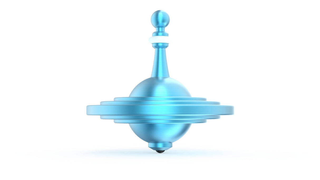 UFO Tops - Metal Spinning Top inspiriert von Cussac, Frankreich UFO Sighting: Schwefel-Blau