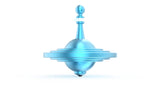 UFO Tops - Metal Spinning Top inspiriert von Cussac, Frankreich UFO Sighting: Schwefel-Blau