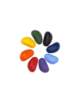 Crayon Rocks | 8 Künstlerische Farben | EU - Buntstifte für moderne Kunst in ecrufarbener Baumwolltasche