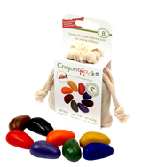 Crayon Rocks EU - 8 Buntstifte in ecrufarbener Baumwolltasche