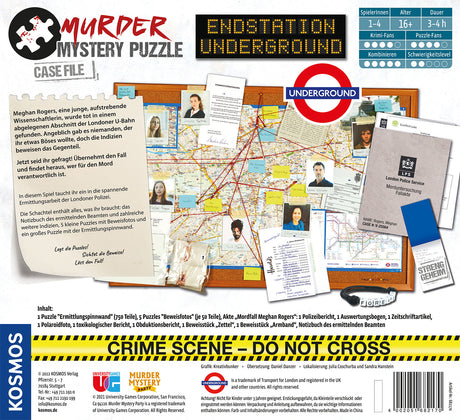 KOSMOS | Murder Mystery Puzzle - Endstation Underground