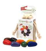 Crayon Rocks EU - 8 Buntstifte in ecrufarbener Baumwolltasche