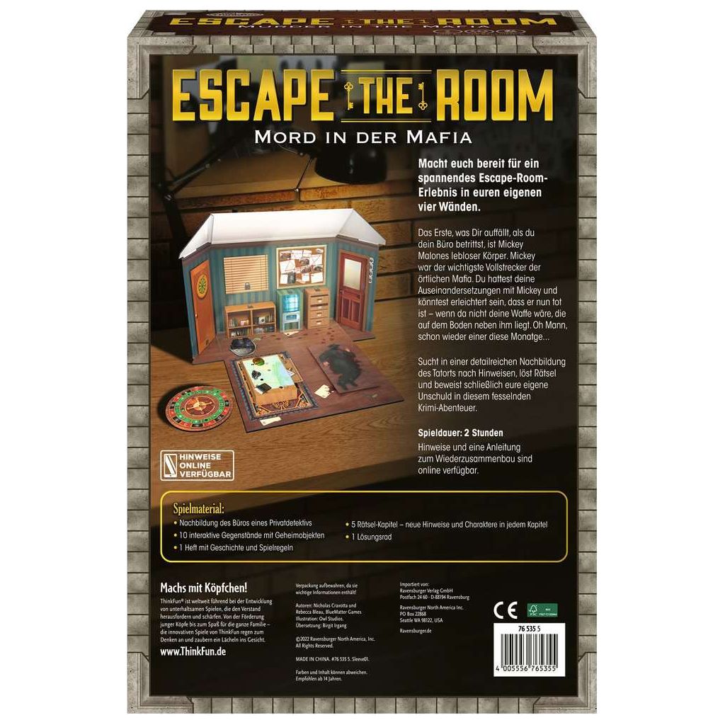 ThinkFun | Escape the Room - Mord in der Mafia