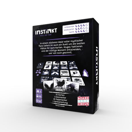 Instinkt Duell der Tiere Brettspiel Box mit Spielkarten und Zubehör