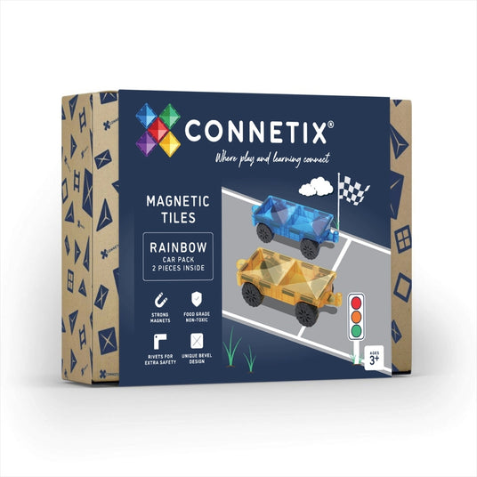 Connetix Magnetbausteine | Rainbow | Car Pack | 2 Teile