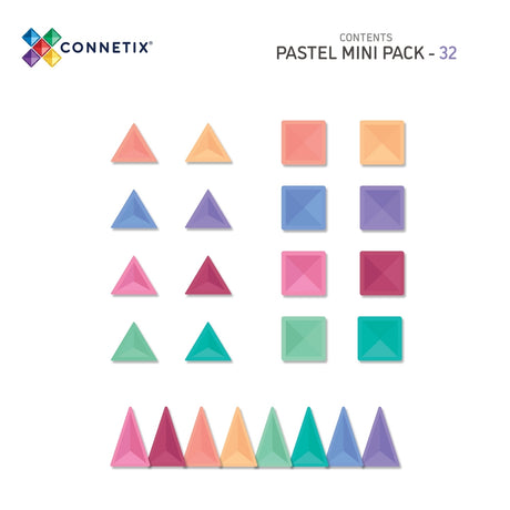 Connetix Magnetbausteine | Pastel | Mini Pack | 32 Teile