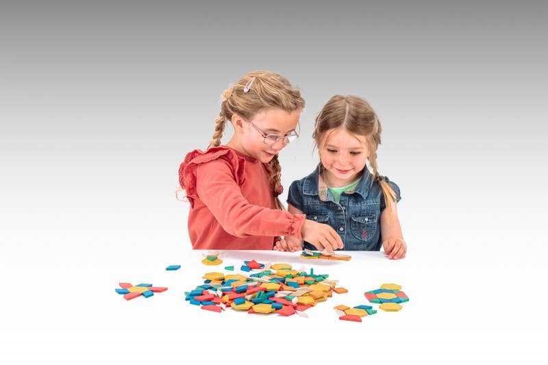 Wissner® aktiv lernen | Geometrische Legeplättchen | Pattern Blocks | 250 Teile