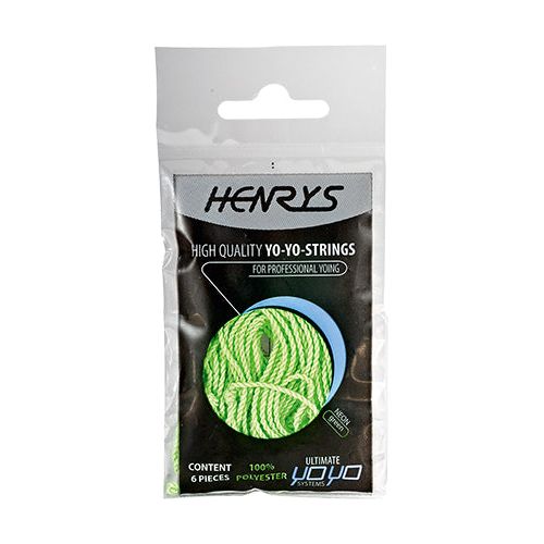 Henrys | Yo-Yo Schnur Set (6 Stück, Henrys) | neongrün