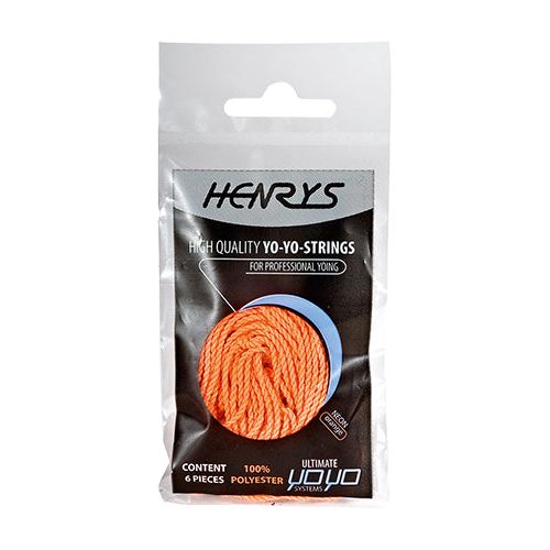 Henrys | Yo-Yo Schnur Set (6 Stück, Henrys) | neonorange