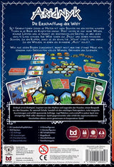 Aridnyk Brettspiel Spielmaterial Karten Figuren Spielplan Übersicht