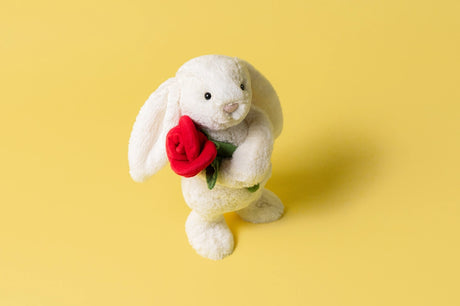 Jellycat | Cream Bunny with Rose