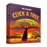 Click a Tree Brettspiel von Uwe Rosenberg mit afrikanischer Savannenszenerie