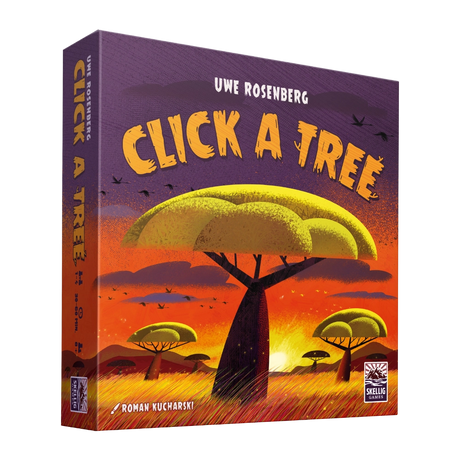 Click a Tree Brettspiel von Uwe Rosenberg mit afrikanischer Savannenszenerie