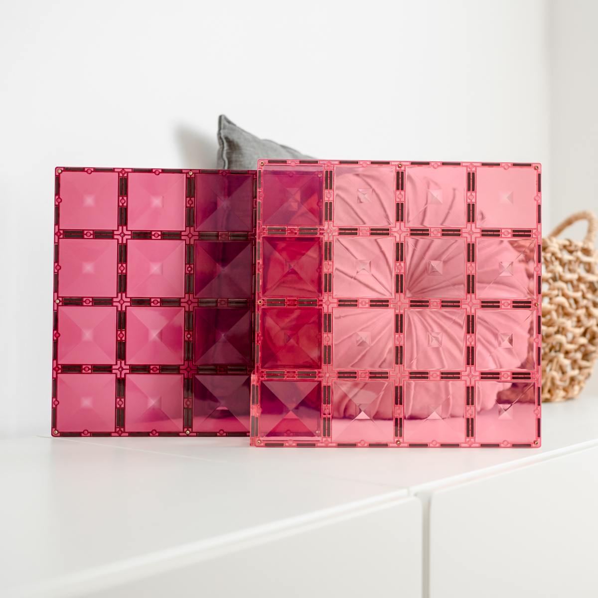 Connetix Magnetbausteine | Pastel | Basisplatten | Pink&Berry
