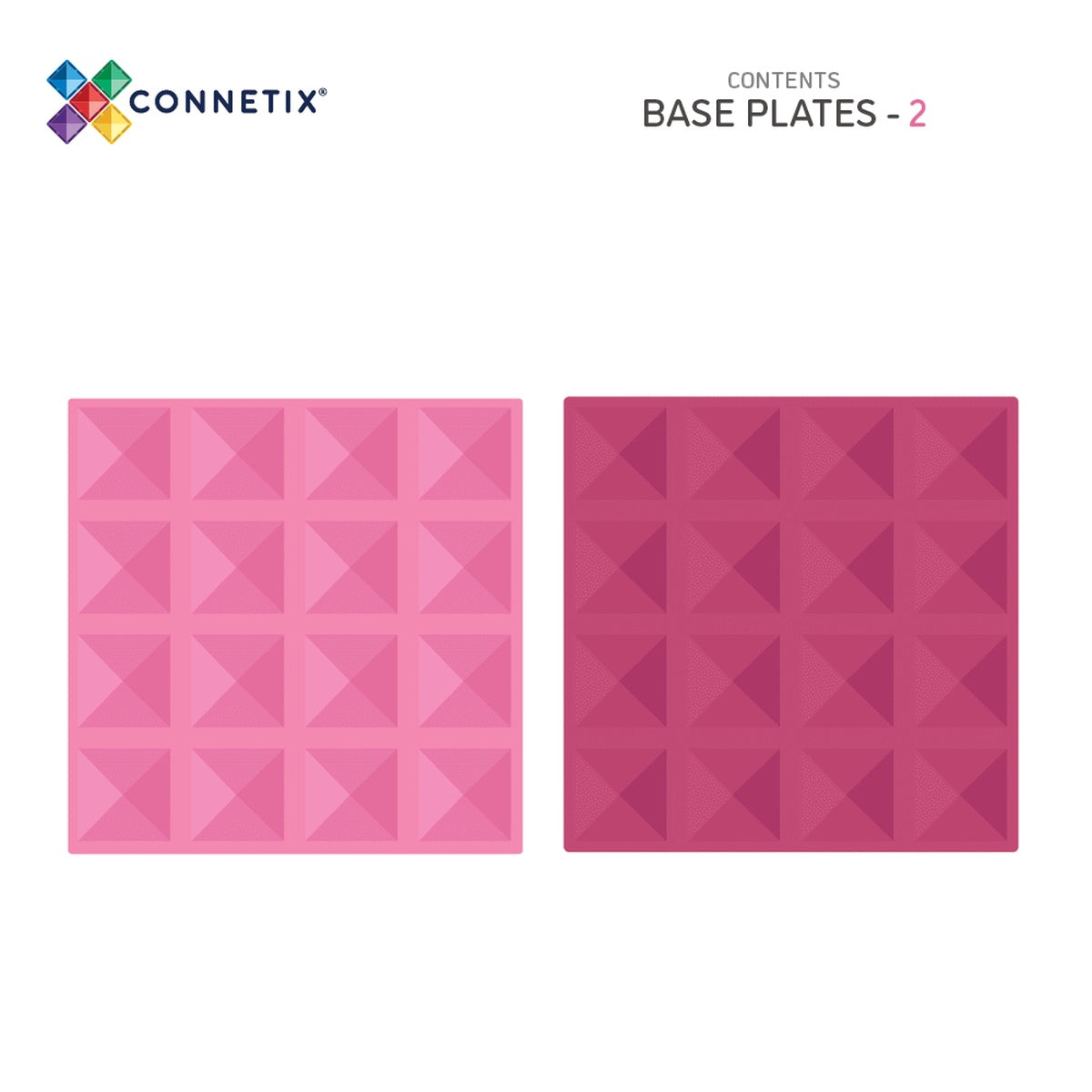 Connetix Magnetbausteine | Pastel | Basisplatten | Pink&Berry