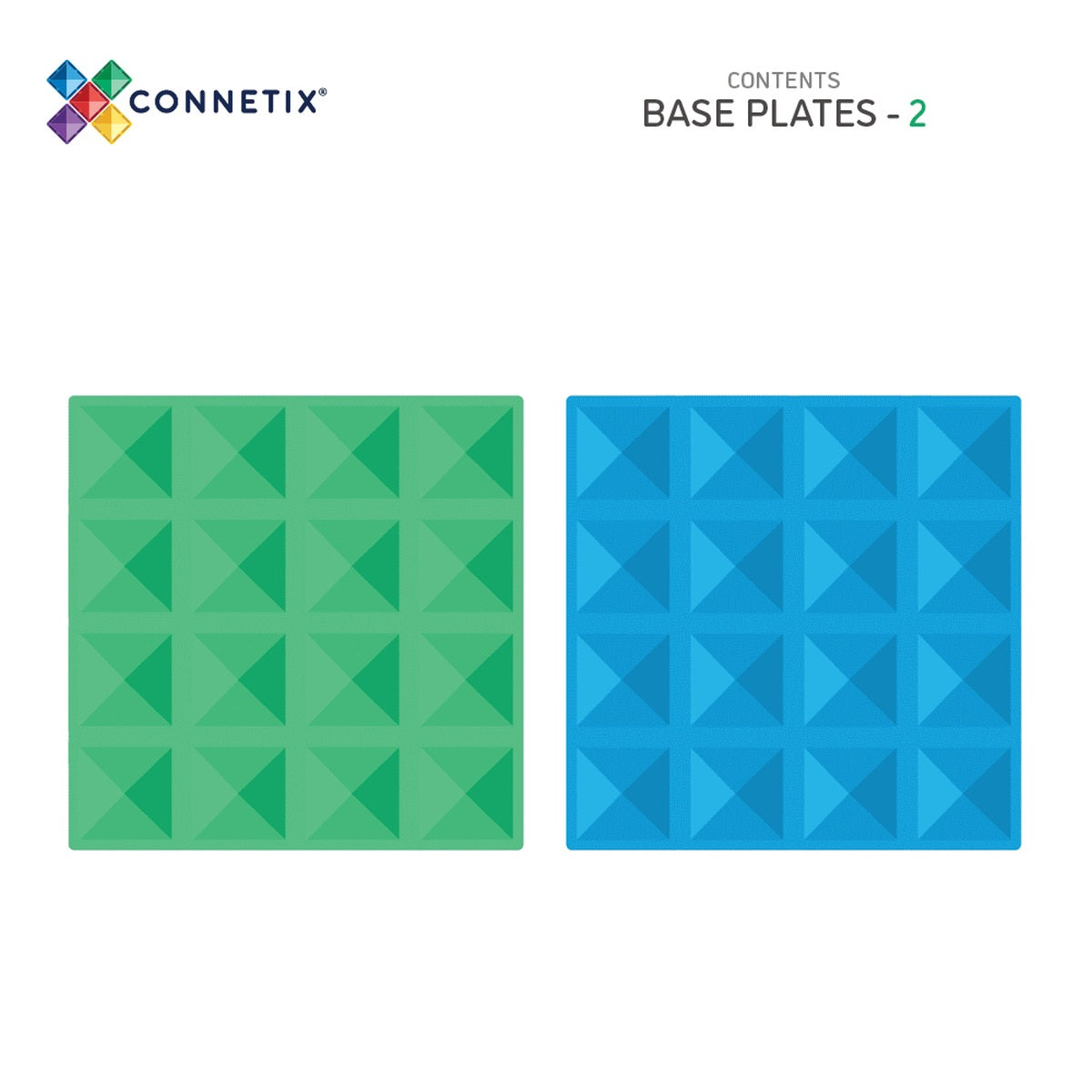 Connetix Magnetbausteine | Rainbow | Basisplatten | Blau & Grün