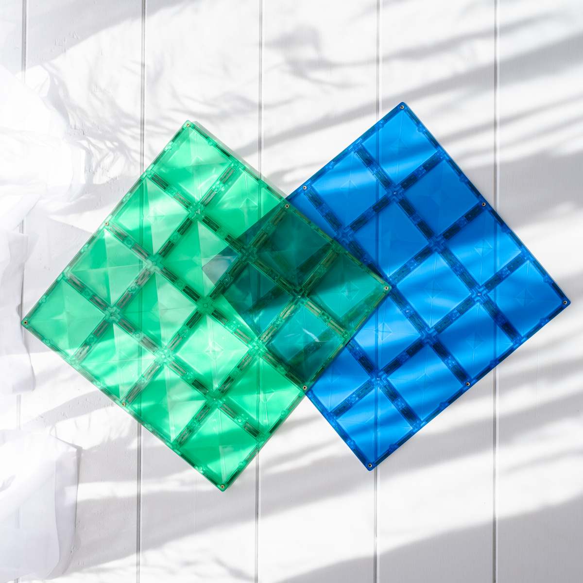 Connetix Magnetbausteine | Rainbow | Basisplatten | Blau & Grün