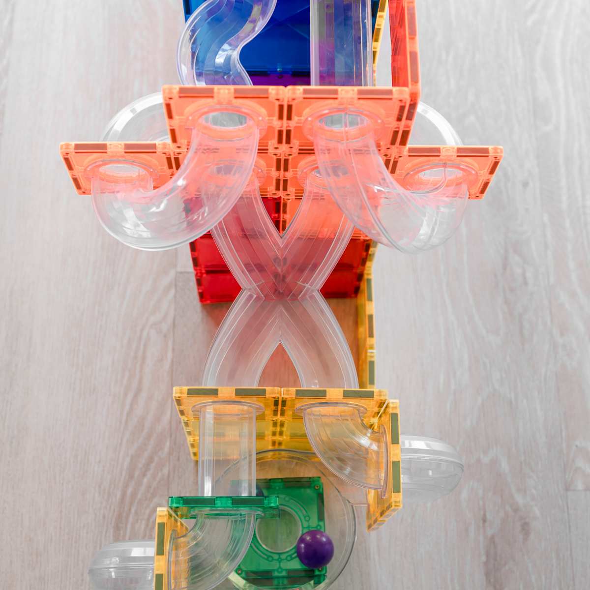 Connetix Magnetbausteine | Rainbow | Kugelbahn - Ball Run | Expansion Pack | 66 Teile