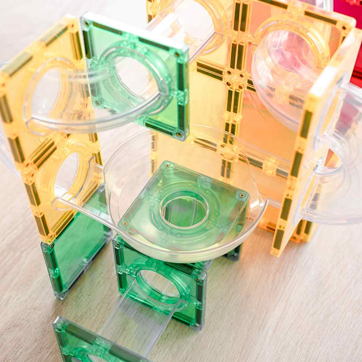 Connetix Magnetbausteine | Rainbow | Kugelbahn - Ball Run | Expansion Pack | 66 Teile