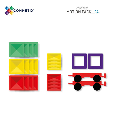Connetix Magnetbausteine | Rainbow | Motion Pack | 24 Teile