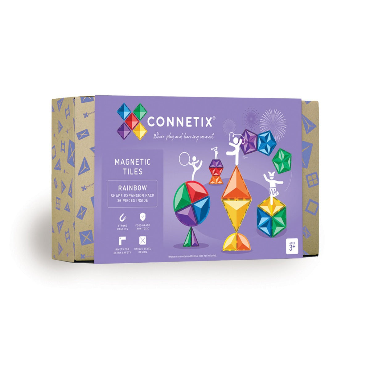 Connetix Magnetbausteine | Rainbow | Shape Expansion Pack | 36 Teile