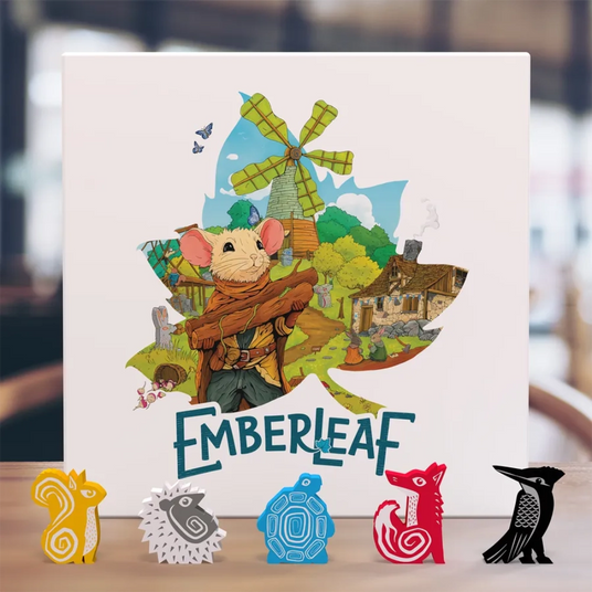 Emberleaf Skellig Games Brettspiel mit Waldlandschaft und Tierfiguren