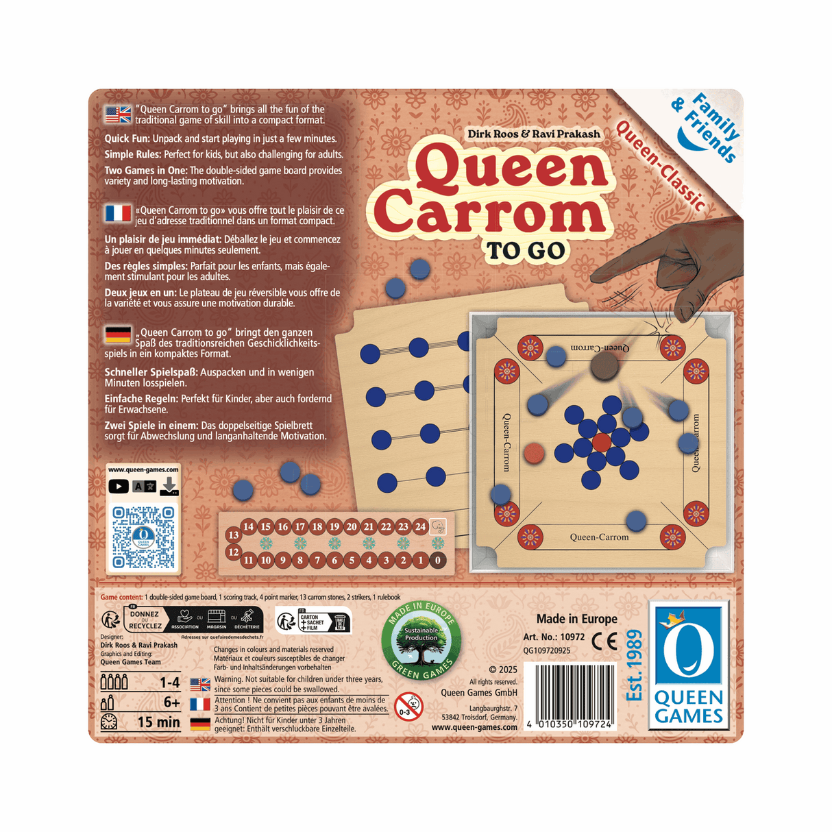 Queen Carrom - To Go