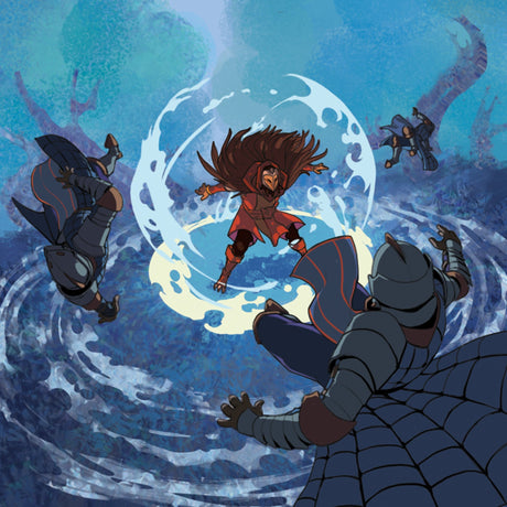 Ironwood Wonderbow Games: Charaktere kämpfen mit Wasser-Magie in Fantasy-Szenario