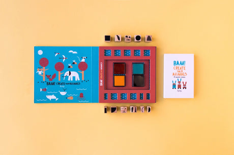 Londji Bam! Create Your Animals Kreativset mit Stempel und Farbkissen