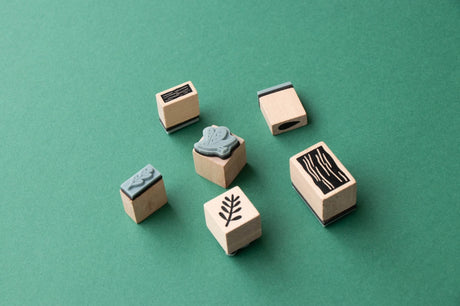 Londji Ruhige Stempel Natur Set mit Holzstempeln und Naturmotiven