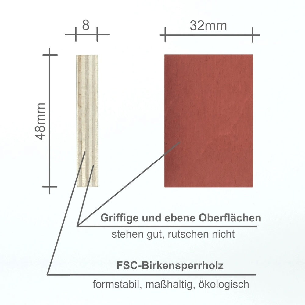 PESTAS | Dominosteine | 500 Stück in Schachtel