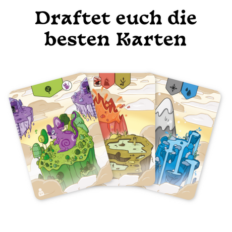 Board Game Circus Strange World Karten mit vier Landschafts-Elementen