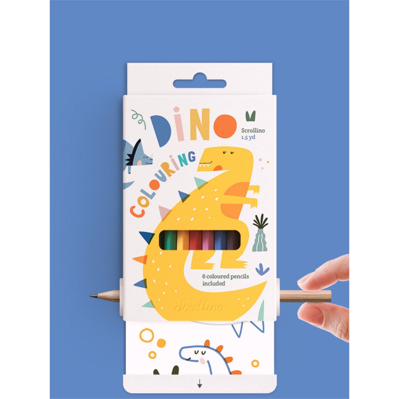 Scrollino® | DINO Coloring | Malbuch für Kinder | Englische Version