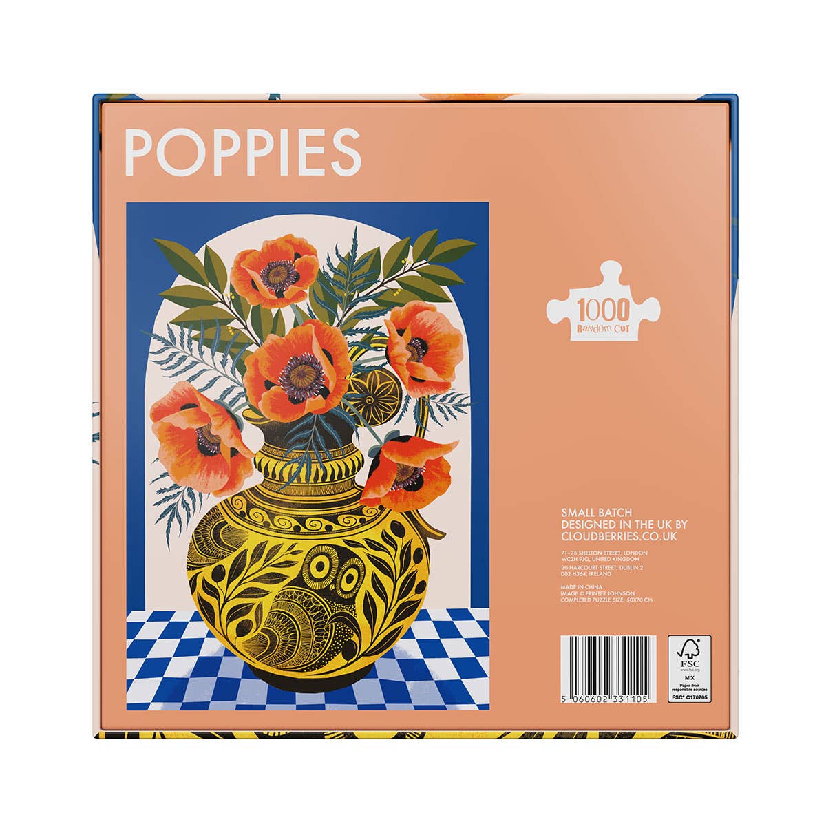 Cloudberries | Poppies - Mohnblumen | Puzzle | 1000 Teile | Kleinserie