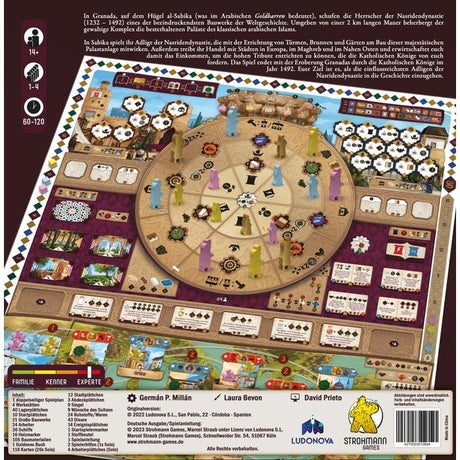 Sabika Brettspiel von Strohmann Games mit Spielplan und Komponenten