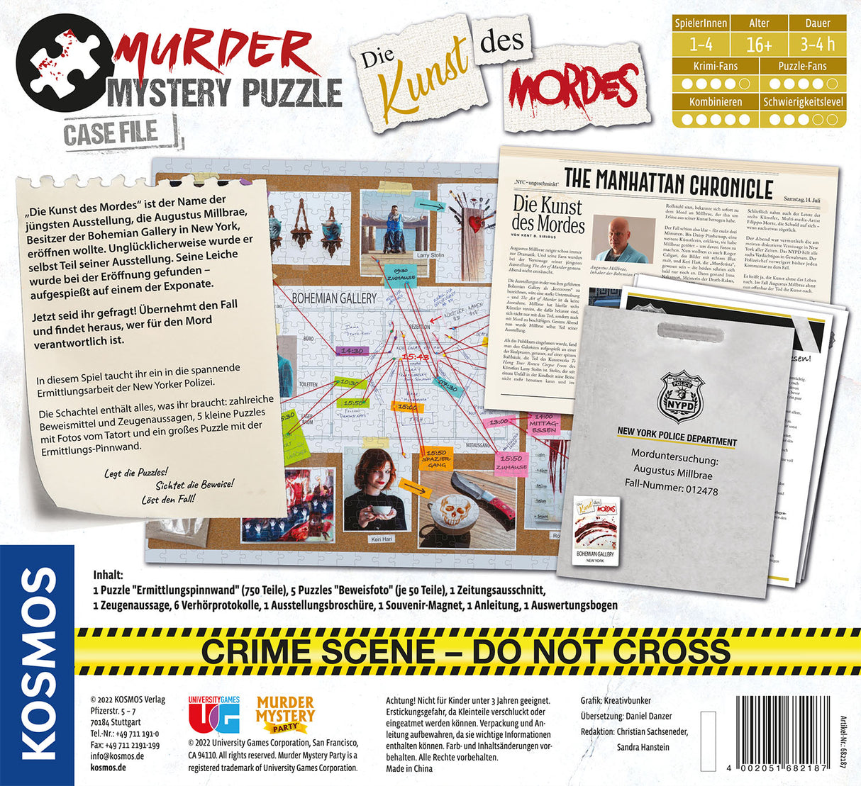 KOSMOS | Murder Mystery Puzzle - Die Kunst des Mordes