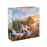 # Erde Brettspiel Spieleschachtel mit isländischer Landschaft und Wasserfall