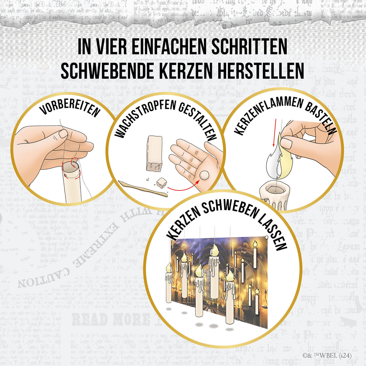 KOSMOS | Harry Potter - Schwebende Kerzen | Bastelset