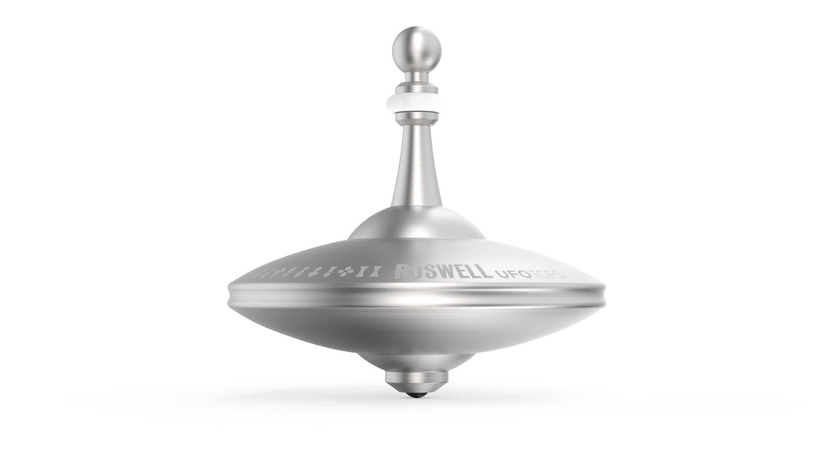 UFO Tops - Metal Spinning Top inspiriert von Roswell, NM UFO Sighting: Kosmisches Silber