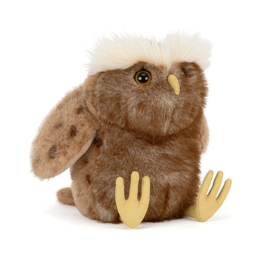 Jellycat Tawoola Owl Plüschtier mit weißem Kopf und braunem Körper