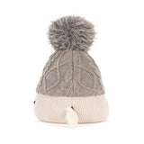 Jellycat Amuseables Pomilly Mütze mit Bommel, grau und beige