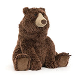 Jellycat Bizzlestomp Bear, braun, sitzend, Plüschtier, weich