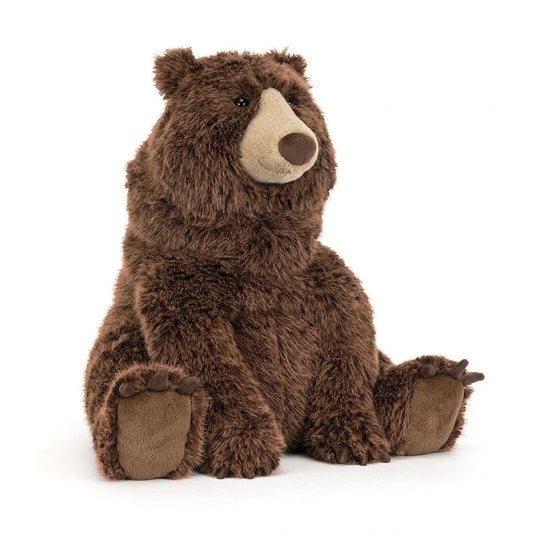 Jellycat Bizzlestomp Bear, braun, sitzend, Plüschtier, weich