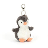Jellycat Peanut Penguin Schlüsselanhänger grau weiß orange Plüsch
