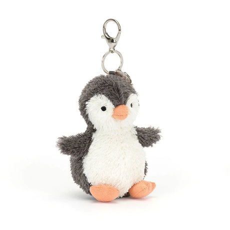 Jellycat Peanut Penguin Schlüsselanhänger grau weiß orange Plüsch