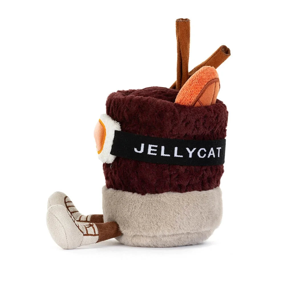Jellycat Amuseables Spiced Drink Plüschfigur mit Zimt und Becher