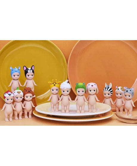 Sonny Angel Animal Series 3 Figuren mit bunten Tierkopfaufsätzen in Sammlerbox