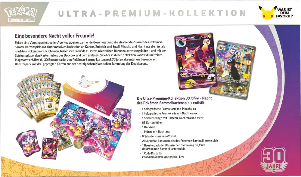 Pokémon-Sammelkartenspiel: Ultra-Premium-Kollektion 30 Jahre: Nacht