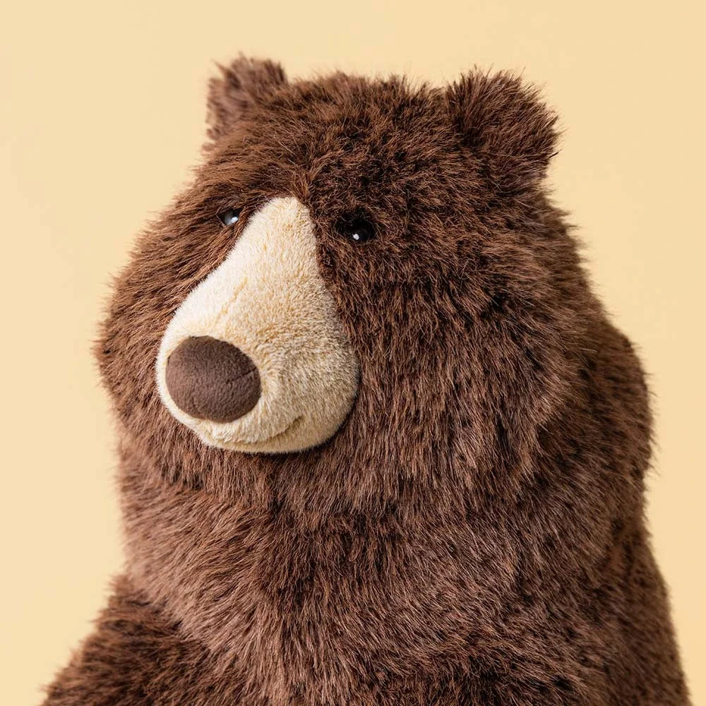 Jellycat Bizzlestomp Bear Plüschbär braun Kuscheltier Frontalansicht